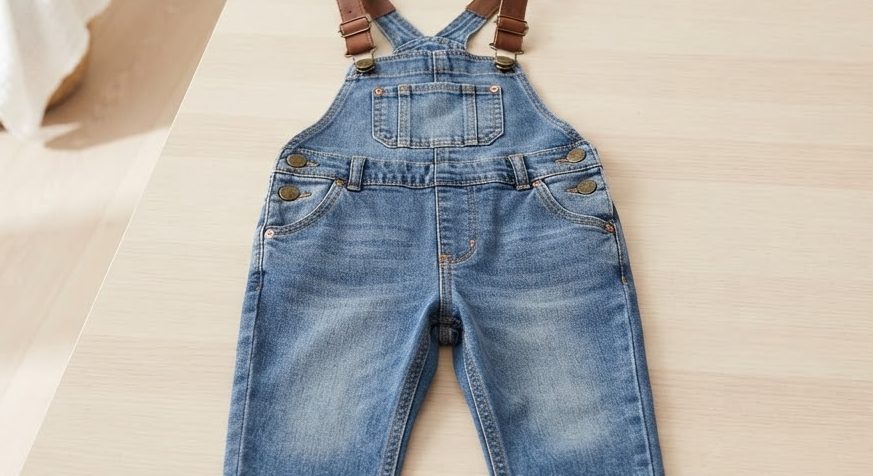 Denim Dungarees — detail view