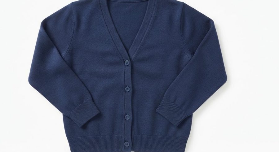 School Cardigan — Navy — alternate view